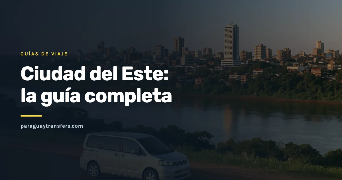 Vista de Ciudad del Este desde el otro lado del rio Parana, en la ruta desde Asuncion