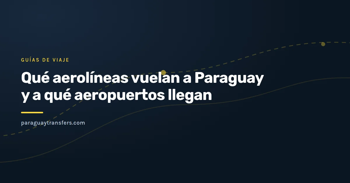 Gráfica de marca con un avión sobre el mapa de Sudamérica y las rutas desde Buenos Aires, Santiago, Lima y São Paulo llegando a Asunción
