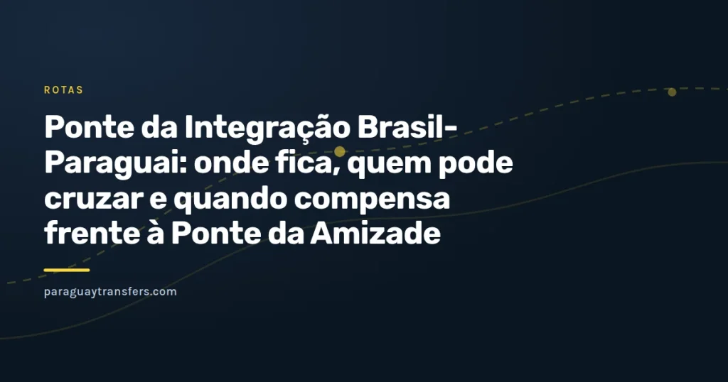 Ilustração da ponte estaiada sobre o rio Paraná entre Foz do Iguaçu e Presidente Franco, com as bandeiras do Brasil e do Paraguai nas cabeceiras