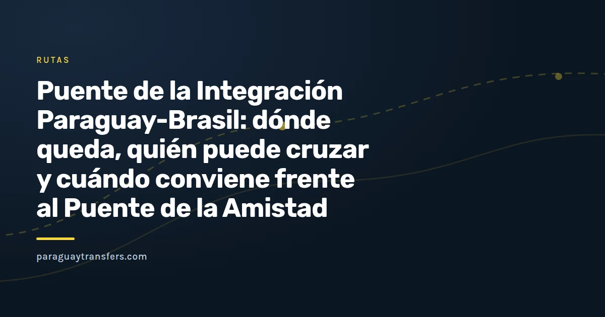Ilustración del puente atirantado sobre el río Paraná entre Presidente Franco y Foz do Iguaçu, con las banderas de Paraguay y Brasil en cada cabecera